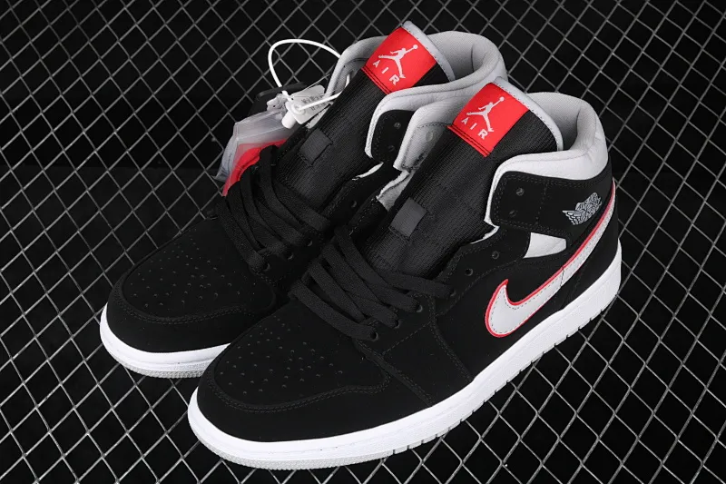 All categories Air Jordan Jordan series basketball shoes Air Jordan 1 Mid Air Jordan 1 Mid AJ1 Joe 1 Zhongbang black cement color 554724-060